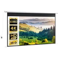HOMCOM projectiescherm - kunststof - 297x8x183cm - wit