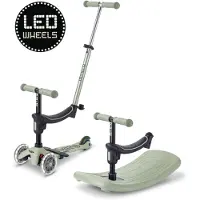 Micro mobility Jeu de plein air Trottinette évolutive Mini Micro Deluxe Rock & Go LED Vert Sauge