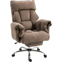 HOMCOM Bureaustoel Polyester 80L x 80B x 106-114H cm Bruin