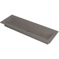 Ink Kraft Wastafel Enkele Bak Zonder Kraangat - 1400x450x10 mm - Quartz Beton
