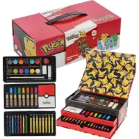 Pokémon Kleurkoffer - - Schilderen - Stiften - Potloden - Krijtjes - 52 delig