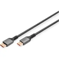 Digitus DB-340111-010-S DisplayPort-kabel DisplayPort Aansluitkabel DisplayPort-stekker, DisplayPort-stekker 1 m Zwart 8K UHD, Aluminium-stekker, Afgeschermd