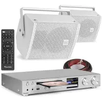 Power Dynamics PDW5W indoor muziekinstallatie - Met speakers en tuner - WiFi internetradio - Wit