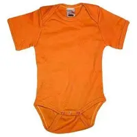 Logostar Oranje rompertje korte mouwtjes - baby kleding - kraamcadeau - katoen - Oranje fan - Koningsdag 92