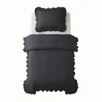 Royal Textile Lazy dekbed zonder overtrek Ruffles excl. kussensloop - Antraciet - 140x200