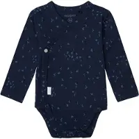 Noppies baby newborn romper Norsik van katoen Blauw Jongens Stretchkatoen V-hals - maat 44