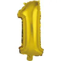 Amscan Folieballon Cijfer 1 35 Cm Goud