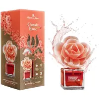 Elix - Bloom at Home Decoratieve Luchtverfrisser - Air Freshener - Geur Diffuser met Bloem - Langdurige Geur - Glas met Sola Bloem - 100ml - Classic Rose