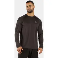 ZEUZ Heren Sport Longsleeve – Fitness Shirt Lange Mouw - Houtskool-grijs - XXL