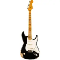 Fender 1957 Stratocaster Heavy Relic MN Black - Custom elektrische gitaar