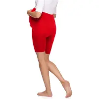 Merry Style Be Mammy MS-MS10-299-LE Dames Zwangerschapsleggings Leggings - Sport - Vrijetijdsbroek - Kort - Katoen - Sporbroek - Yogabroek - Rood - M