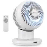 Auronic Tafelventilator - Mini Ventilator - Met Afstandsbediening en Timer - Automatische Oscillatie 85° - 9 Meter Luchtstroom - Wit
