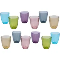 COSY&TRENDY 12x Cosy&Trendy Moments Streetfood Waterglazen/Drinkglazen - 31 cl - Tumbler - Gekleurd - Multi-