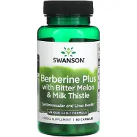 Swanson Health - Berberine Plus met Bittere Meloen &amp; Paardenbloem - 60 capsules