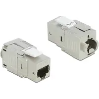 DeLOCK Keystone Module RJ45 jack Cat.6A toolfree