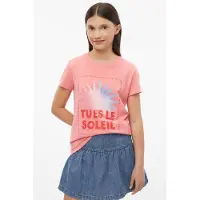 s.Oliver T-shirt roze Meisjes Katoen Ronde hals Printopdruk - maat 146/152