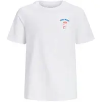 Jack & Jones JUNIOR T-shirt met backprint wit Jongens Katoen Ronde hals - maat 164