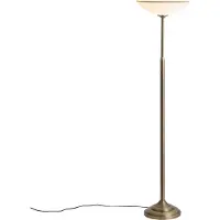 QAZQA Klassieke vloerlamp brons met opaalglas - Katarina