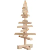 vidaXL Houten Kerstboom ter Decoratie 150 cm Massief Grenenhout