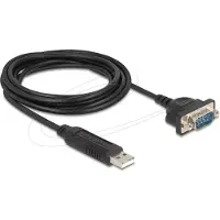 DeLOCK USB RS-232 Adapter USB 2.0 to D-Sub 9 male with nuts compact serial connector housing 1.8 m