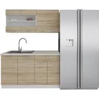 VCM 4-delige keuken | Afmetingen H. 145 x B. 140 x. T. 46 cm | Werkbladen optioneel beschikbaar in verschillende kleuren en maten | Complete keuken - Esilo
