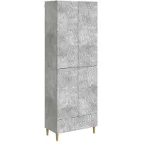 vidaXL Kast Set 2 st Betongrijs Bewerkt hout