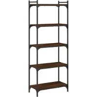 vidaXL Boekenkast 5-laags 60x30x154 cm bewerkt hout bruin eikenkleur