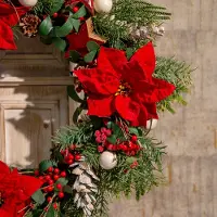 Viana Kerstster Kunstkerstster Rood Groen L57cm
