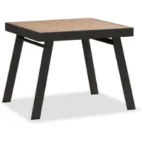 Higold Excellent Outdoor York dining tuintafel 90x90xH75 cm aluminium antraciet teak