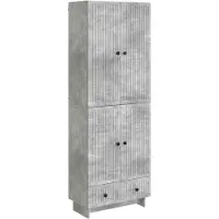 vidaXL Kast Set 2 st Betongrijs Bewerkt hout
