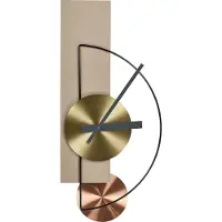 Beliani CEVINS - Wandklok - Beige - Staal