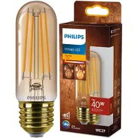 Philips LED lamp E27 | Buis | Filament | Goud | 1800K | 7W (40W)