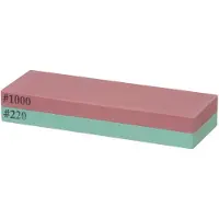 Hendi Dubbelzijdige Japanse slijpsteen – 220/1000 en 1000/3000 korrel – Inclusief opbergdoos – 185x65x30 mm
