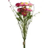 Viana Rhodanthe Rosa - Roze Zijden Bloemen Kunstplant Strobloem Bos Decorati