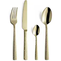 Amefa Bestekset Felicity Hammered Champagne (24-delig)