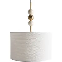 Beliani LOKY - Hanglamp - Messing/Beige - Metaal