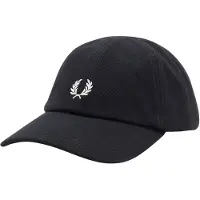 Fred perry Heren Klassieke zwarte piqué pet (OSFA), Casual, Katoen HW2295