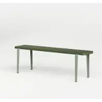 TIPTOE Lou Wood Bank 140 x 30 cm | Eucalyptus Grey - Rosemary Green tinted beech