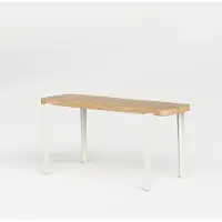 TIPTOE Lou Wood Bank 90 x 30 cm | Cream White - Natural oak