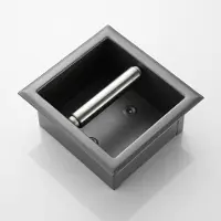 Saniclear Iron inbouw toiletrolhouder zonder klep gunmetal - verouderd ijzer