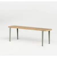 TIPTOE Lou Wood Bank 140 x 30 cm | Eucalyptus Grey - Natural oak