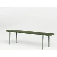 TIPTOE Lou Wood Bank 170 x 30 cm | Eucalyptus Grey - Rosemary Green tinted beech