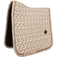 Kentucky Horsewear Horsewear - Zadeldoek velvet horse printing beige jumping