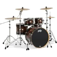 PDP Drums PDCMX2215WC Concept Maple Exotic Walnut to Charcoal Burst 5d. shellset
