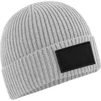 Beechfield Fashion Patch muts (Lichtgrijs/zwart)
