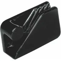 Clamcleat PLASTIMO fenderclip, zwart, voor touw van 6-12 mm