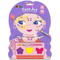 Avenir Face Art - Vlinderprinses - met gezichtsverf en stickers - Creatief spelen - 3+