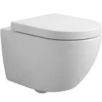 Qeramiq Dely Swirl Compact Wandclosetset - diepspoel - rimless - 25mm zitting - mat wit SW1471013/ SW1471016