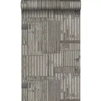 Origin Wallcoverings behang industriële golfplaten 3D donkergrijs - 347618 - 53 cm x 10,05 m