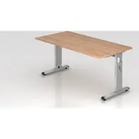 Hammerbacher Matrix VOS Hoogteverstelbaar Bureau Rechthoekig Walnoot C-Voet 1.600 (B) x 800 (D) x 850 (H) mm Spaanplaat, Staal
